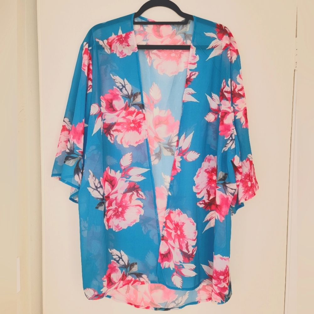 Swimsuit cover kimono